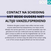 Contact na scheiding met beide ouders niet altijd vanzelfsprekend