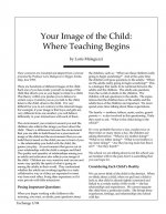 Your Image of the Child: Where Teaching Begins